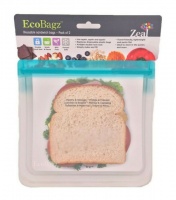 EcoBagz By CKS Zeal Set of 2 Reusable Sandwich Bags